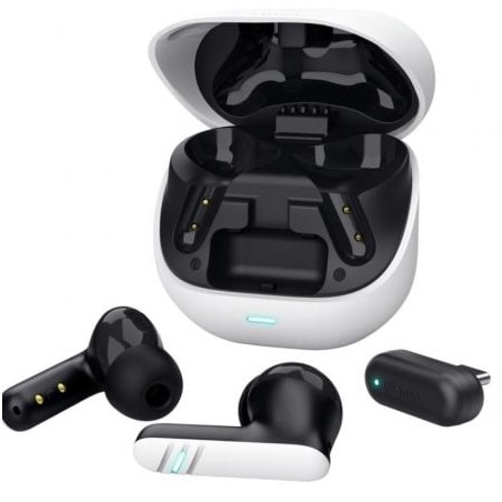 Auriculares bluetooth trust gxt 409 oxxie 25478 con estuche de carga/ autonomía 7h/ blanco y negro