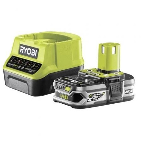 Cargador + batería de litio ryobi one+ rc18120-125/ 18v 2,0ah