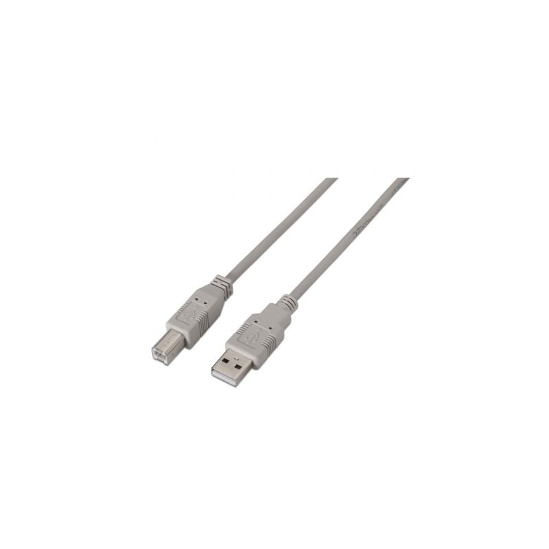 Cable usb 2.0 impresora aisens a101-0003/ usb tipo-b macho - usb macho/ 3m/ beige