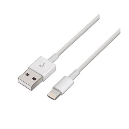 Cable usb 2.0 lightning aisens a102-0036/ usb macho - lightning macho/ 2m/ blanco
