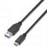 Cable usb 3.1 tipo-c aisens a107-0060/ usb tipo-c macho - usb macho/ 10gbps/ 1m/ negro