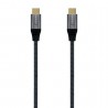 Cable usb 3.2 tipo-c aisens a107-0670 20gbps 100w/ usb tipo-c macho - usb tipo-c macho/ hasta 100w/ 20gbps/ 60cm/ gris