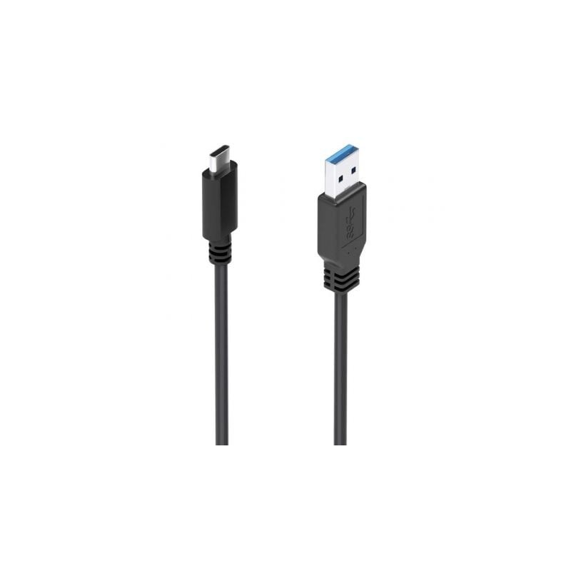 Cable usb 3.1 tipo-c aisens a107-0860/ usb tipo-c macho - usb macho/ 10gbps/ 2m/ negro