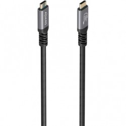 Cable usb 3.2 tipo-c aisens a107-0988/ usb tipo-c macho - usb tipo-c macho/ hasta 100w/ 20gbps/ 3m/ negro