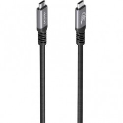 Cable usb 3.2 tipo-c aisens a107-0990/ usb tipo-c macho - usb tipo-c macho/ hasta 100w/ 10gbps/ 5m/ negro