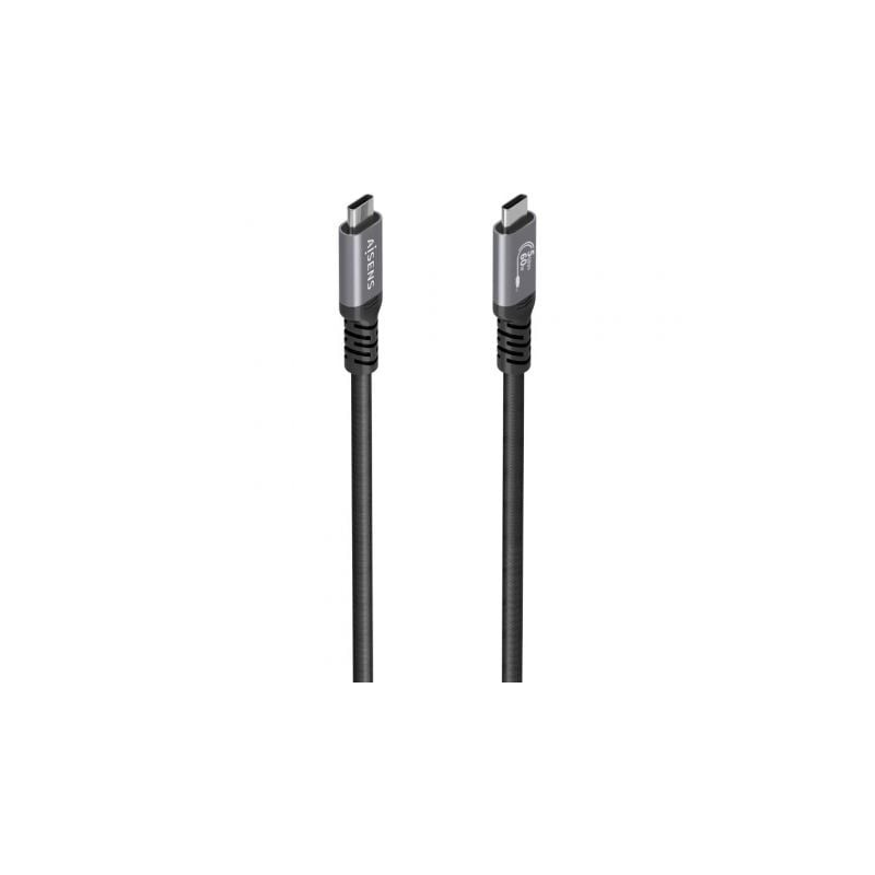 Cable usb 3.2 tipo-c aisens  a107-0991/ usb tipo-c macho - usb tipo-c macho/ hasta 60w/ 5gbps/ 7m/ negro