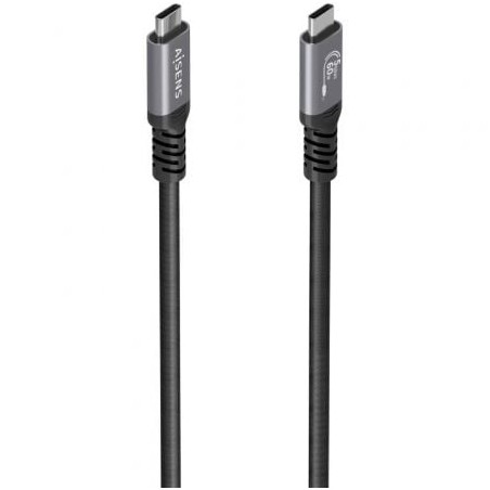 Cable usb 3.2 tipo-c aisens  a107-0992/ usb tipo-c macho - usb tipo-c macho/ hasta 60w/ 5gbps/ 10m/ negro
