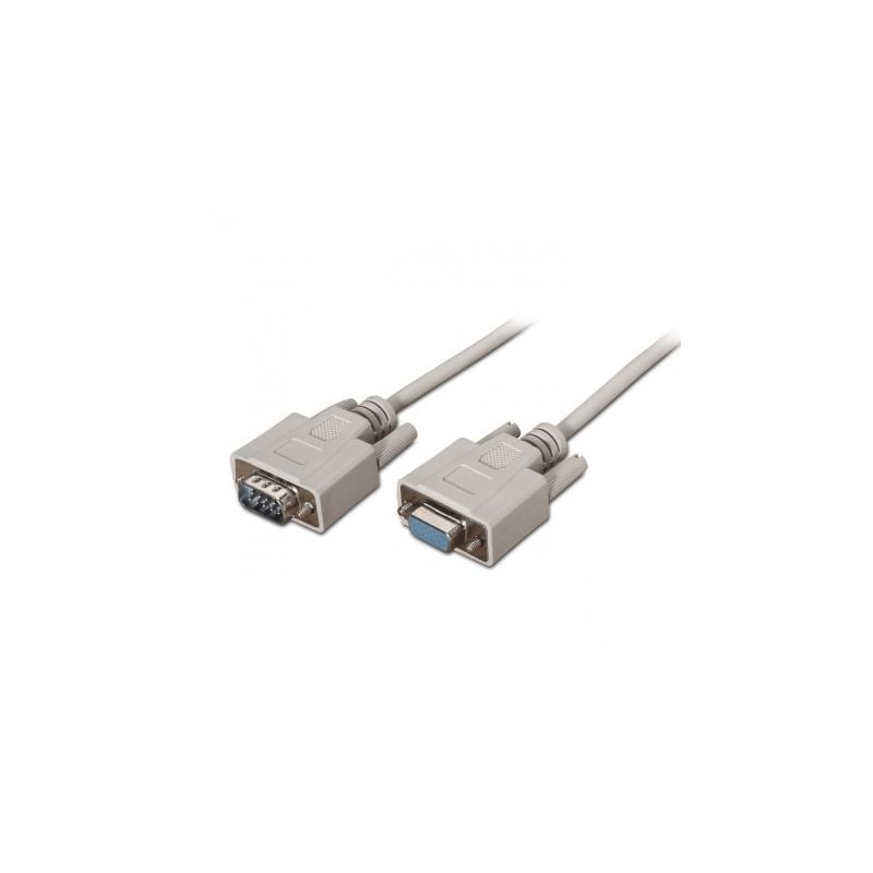 Cable serie rs232 aisens a112-0065/ db9 macho - db9 hembra/ hasta 0.15w/ 1.6mbps/ 1.8m/ beige