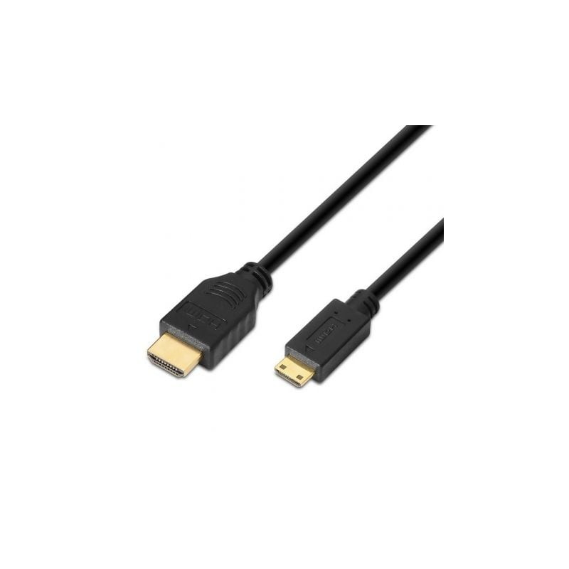 Cable hdmi aisens a119-0114/ hdmi macho - mini hdmi macho/ hasta 10w/ 720mbps/ 1.8m/ negro