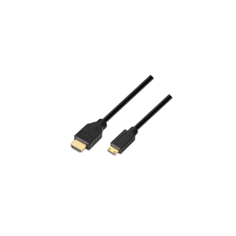 Cable hdmi aisens a119-0115/ hdmi macho - mini hdmi macho/ hasta 10w/ 720mbps/ 3m/ negro