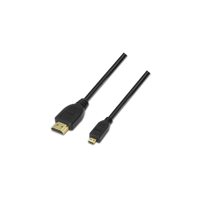 Cable micro hdmi aisens a119-0116/ hdmi macho - micro hdmi macho/ hasta 10w/ 720mbps/ 80cm/ negro