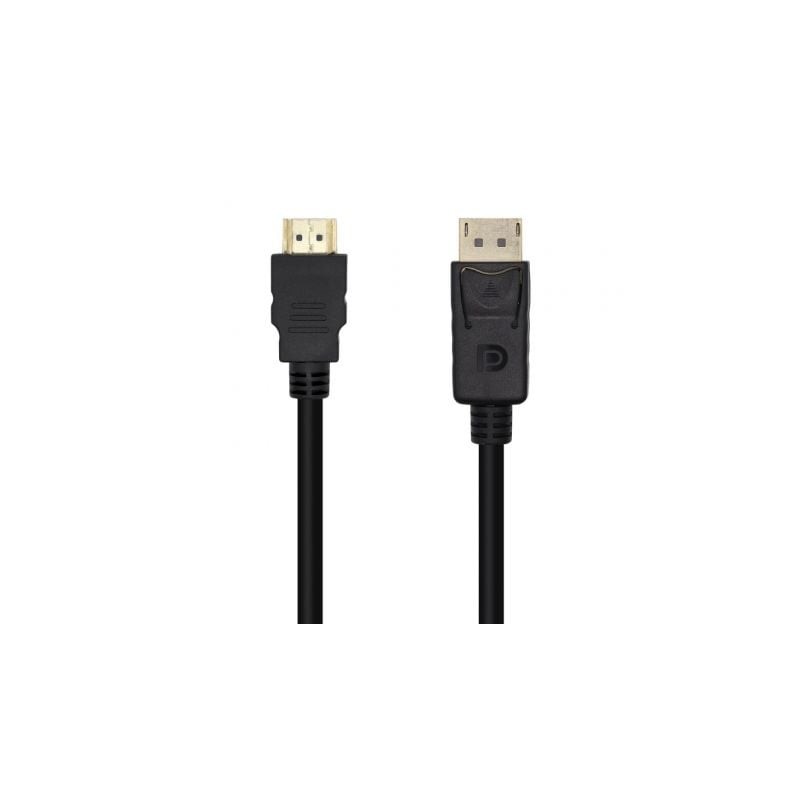 Cable conversor aisens a125-0461/ displayport macho - hdmi macho/ hasta 5w/ 2300mbps/ 5m/ negro