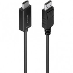 Cable conversor aisens a125-0894/ displayport macho - hdmi 4k macho/ 2m/ negro