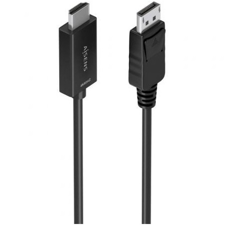 Cable conversor aisens a125-0894/ displayport macho - hdmi 4k macho/ 2m/ negro