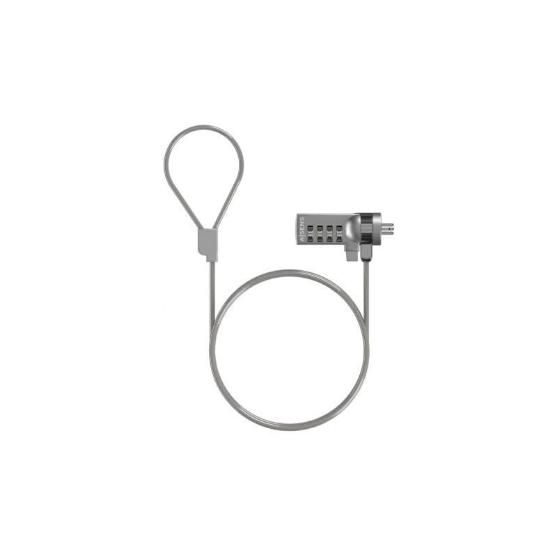 Cable de seguridad para portátiles aisens aslk-d40n01-sl/ 1.5m