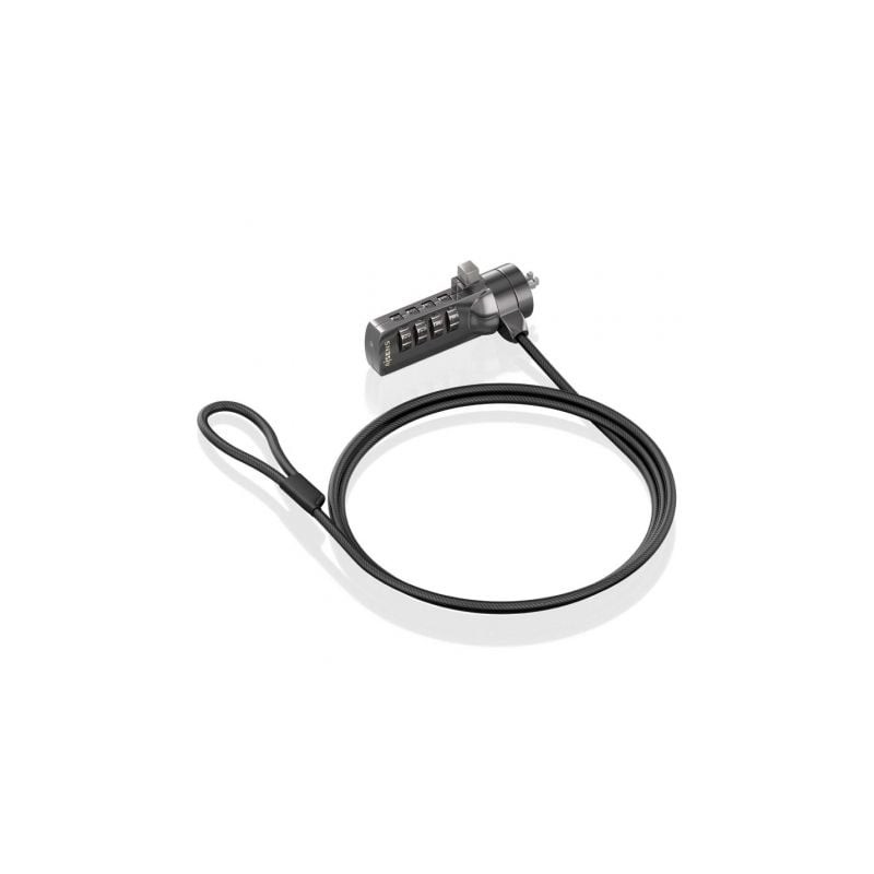 Cable de seguridad para portátiles aisens aslk-d40n03-bk/ 1.5m
