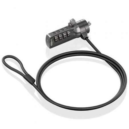Cable de seguridad para portátiles aisens aslk-d40n03-bk/ 1.5m