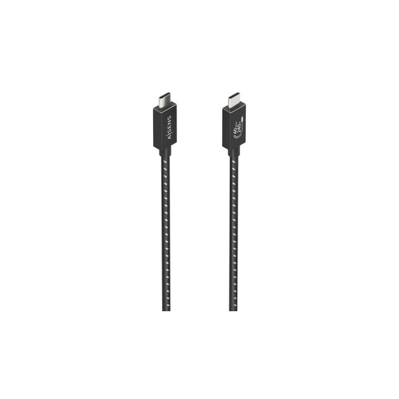 Cable usb 4.0 tipo-c aisens a156-0866/ usb tipo-c macho - usb tipo-c macho/ hasta 240w/ 40gbps/ 50cm/ gris