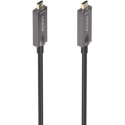 Cable usb 3.1 tipo-c aisens aoc a157-0882/ usb tipo-c macho - usb tipo-c macho/ hasta 60w/ 10gbps/ 10m/ negro