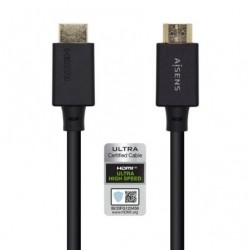 Cable hdmi 2.1 8k aisens a150-0424/ hdmi macho - hdmi macho/ 3m/ certificado/ negro