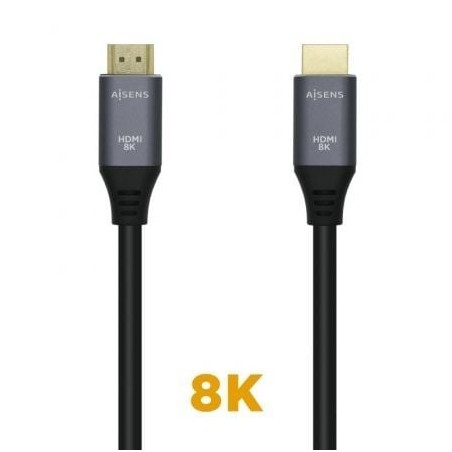 Cable hdmi 2.1 8k aisens a150-0427/ hdmi macho - hdmi macho/ 1.5m/ gris negro