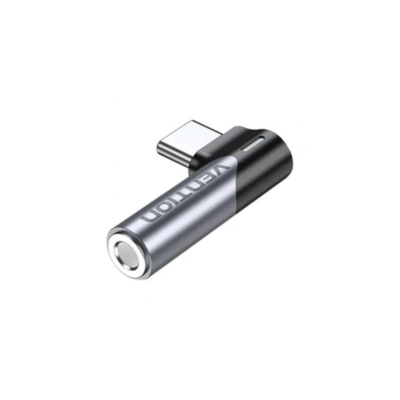 Adaptador audio vention bgwh0/ jack 3.5 hembra - usb tipo-c macho/ gris