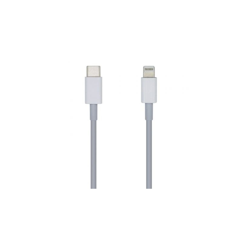 Cable usb 2.0 tipo-c lightning aisens a102-0442/ lightning macho - usb tipo-c macho/ 480mbps/ 1m/ blanco
