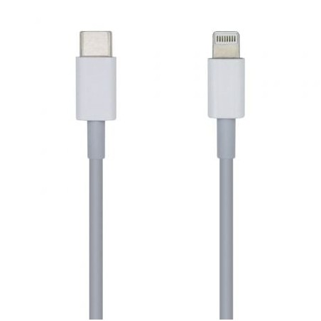 Cable usb 2.0 tipo-c lightning aisens a102-0442/ lightning macho - usb tipo-c macho/ 480mbps/ 1m/ blanco