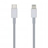 Cable usb tipo-c 2.0 lightning aisens a102-0443/ lightning macho - usb tipo-c macho/ 480mbps/ 2m/ blanco
