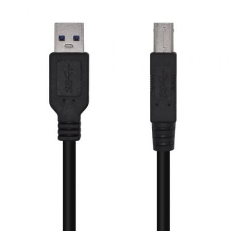 Cable usb 3.0 impresora aisens a105-0445/ usb tipo-b macho - usb macho/ 5gbps/ 3m/ negro