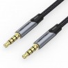 Cable estéreo vention baqhf/ jack 3.5 macho - jack 3.5 macho/ 1m/ gris