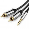Cable estéreo vention bcfbj/ jack 3.5 macho - 2x rca macho/ 5m/ negro