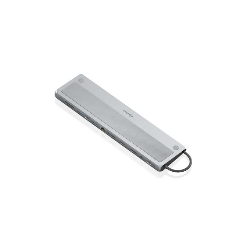 Docking usb tipo-c aisens asuc-12p020-gr/ 2xhdmi 4k/ 3xusb/ 1xusb tipo-c/ 1xrj45/ 1xdisplayport/ 1xlector tarjetas/ 1xusb