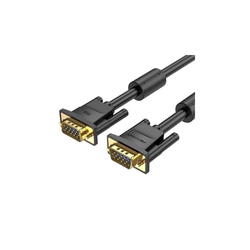 Cable svga vention daebf/ vga macho - vga macho/ 1m/ negro