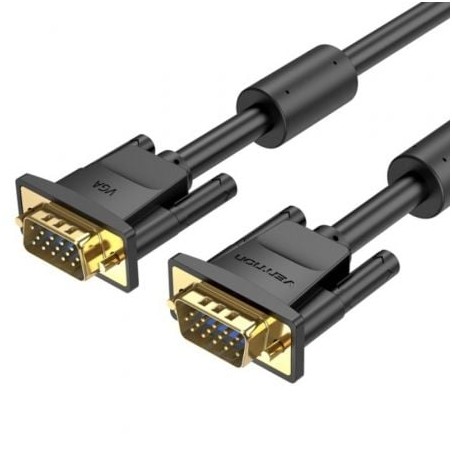 Cable svga vention daebf/ vga macho - vga macho/ 1m/ negro