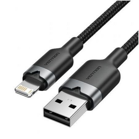 Cable usb lightning vention lanbf/ usb macho - lightning macho/ 480mbps/ 1m/ negro