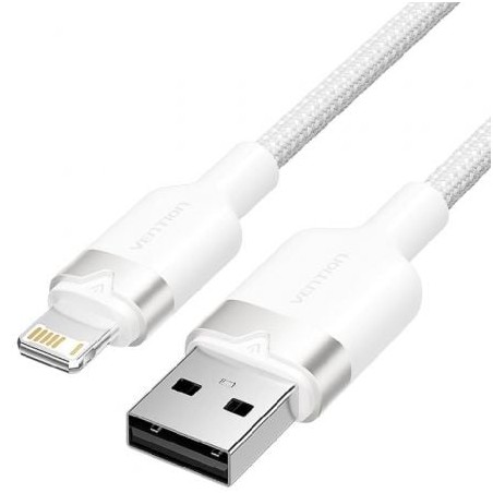 Cable usb lightning vention lanwh/ usb macho - lightning macho/ 480mbps/ 2m/ blanco