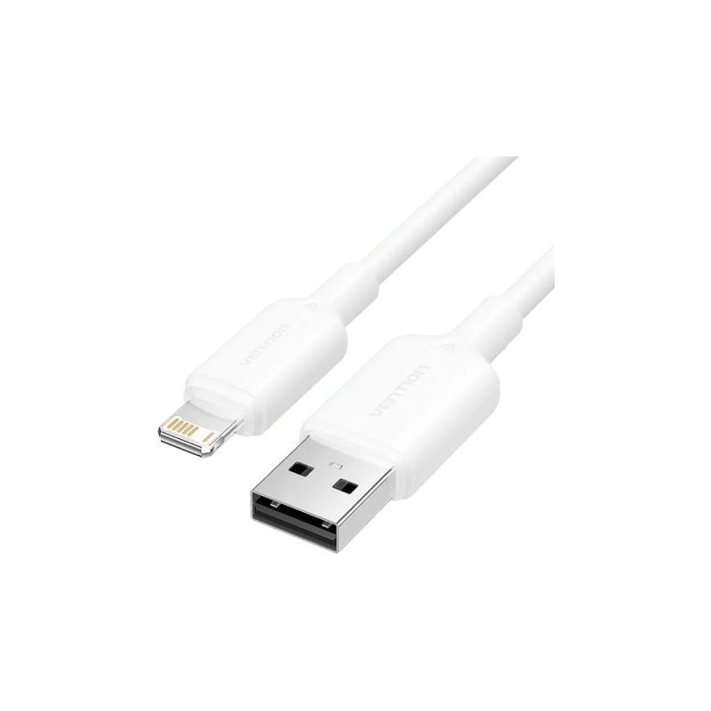 Cable usb 2.0 lightning vention lamwh/ usb macho - lightning macho/ 480mbps/ 2m/ blanco
