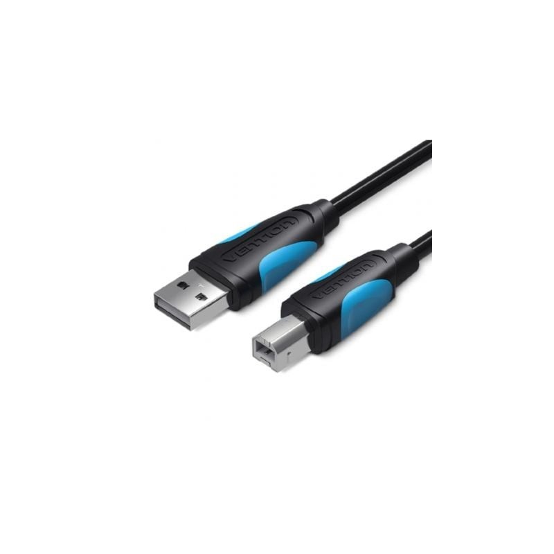 Cable usb 2.0 impresora vention vas-a16-b1000/ usb tipo-b macho - usb macho/ 480mbps/ 10m/ negro