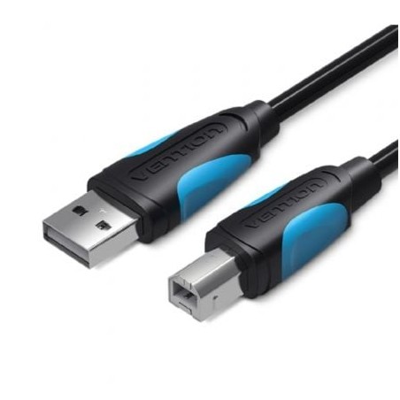 Cable usb 2.0 impresora vention vas-a16-b1000/ usb tipo-b macho - usb macho/ 480mbps/ 10m/ negro