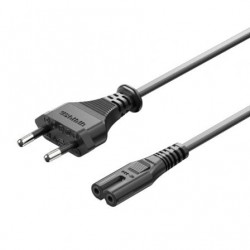 Cable alimentación forma 8 vention zclbac/ cee7/16 macho - c7 hembra/ 1.8m