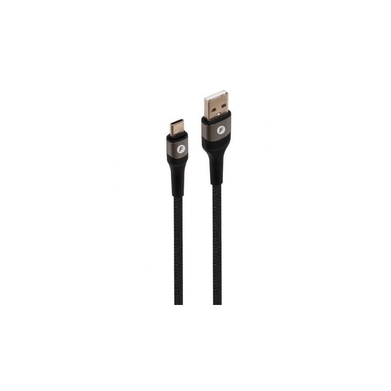 Cable usb 2.0 tipo-c fonestar usb-ca/ usb tipo-c macho - usb macho/ 480mbps/ 1m/ negro