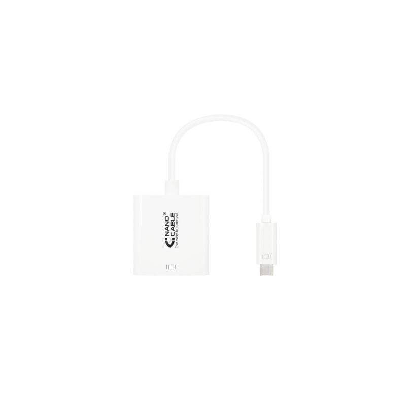 Conversor nanocable 10.16.4102/ usb tipo-c macho - hdmi hembra/ 15cm/ blanco