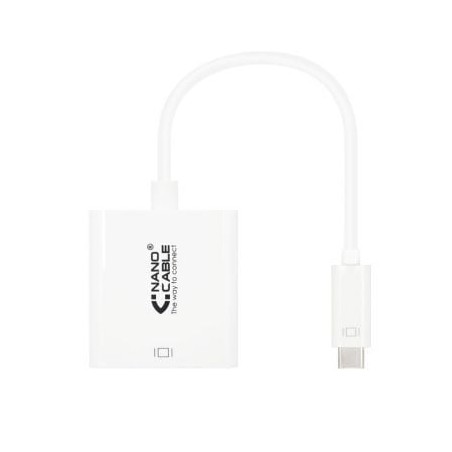 Conversor nanocable 10.16.4102/ usb tipo-c macho - hdmi hembra/ 15cm/ blanco