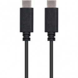 Cable usb 2.0 tipo-c nanocable 10.01.2301/ usb tipo-c macho - usb tipo-c macho/ 480mbps/ 1m/ negro