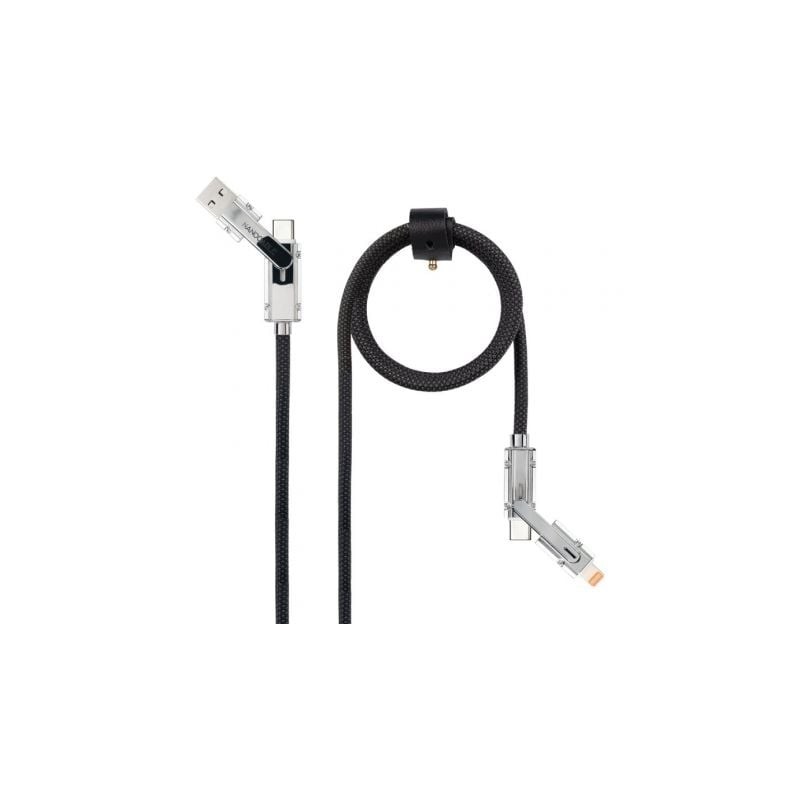 Cable usb 2.0 tipo-c nanocable 10.01.2602/ usb tipo-c macho + usb macho - usb tipo-c macho + lightning macho/ hasta 27w/