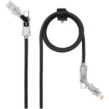 Cable usb 2.0 tipo-c nanocable 10.01.2602/ usb tipo-c macho + usb macho - usb tipo-c macho + lightning macho/ hasta 27w/