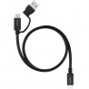Cable usb 3.2 tipo-c nanocable 10.01.4800/ usb tipo-c macho/ usb macho - usb tipo-c macho/ hasta 60w/ 10gbps/ 50cm/ negro