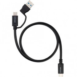 Cable usb 3.2 tipo-c nanocable 10.01.4801/ usb tipo-c macho/ usb macho - usb tipo-c macho/ hasta 60w/ 10gbps/ 1m/ negro