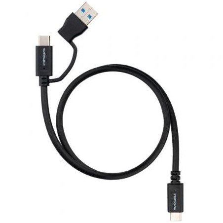 Cable usb 3.2 tipo-c nanocable 10.01.4802/ usb tipo-c macho/ usb macho - usb tipo-c macho/ hasta 60w/ 10gbps/ 2m/ negro